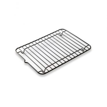 Nordic Ware aluminum broiler rack with wire grid design, rectangular shape, natural silver finish