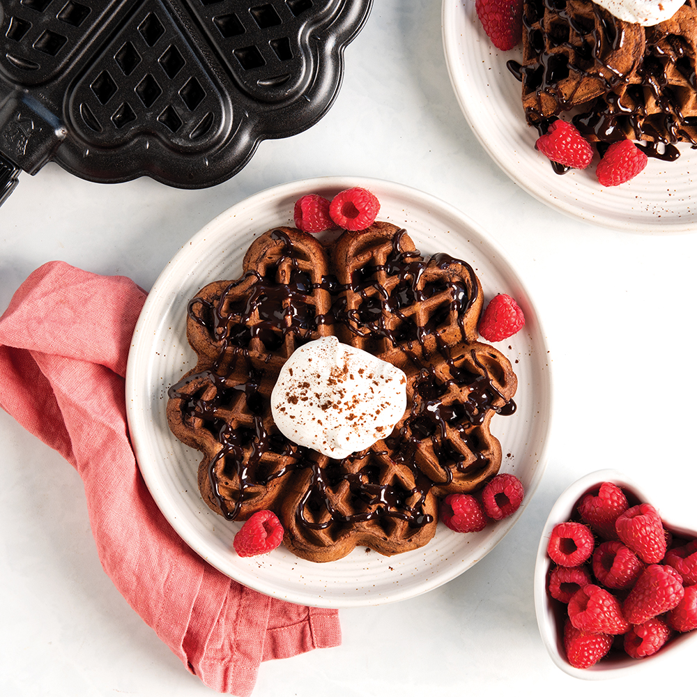 Visit Chocolate Heart Waffles Recipe