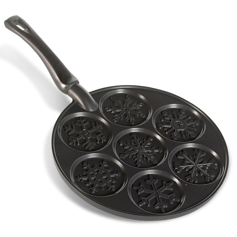 Falling Snowflake Pancake Pan View 1