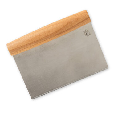Nordic Ware dough scraper with curved stainless steel blade and natural beechwood handle