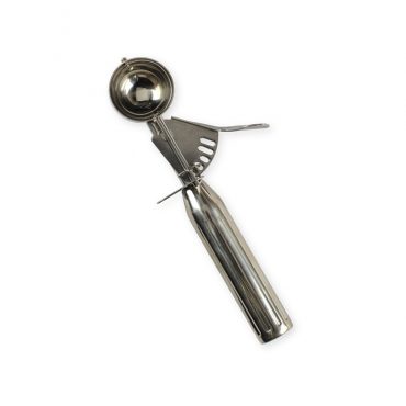 Nordic Ware small cookie scoop with silver aluminum bowl and black ergonomic handle for portioning dough