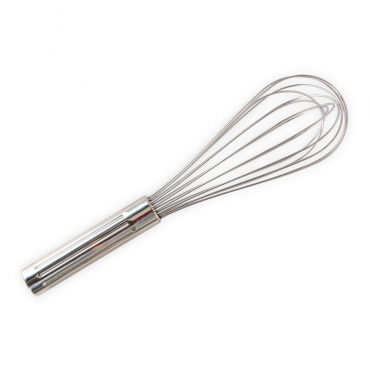 Nordic Ware large stainless steel whisk with wire loops and black handle, kitchen utensil