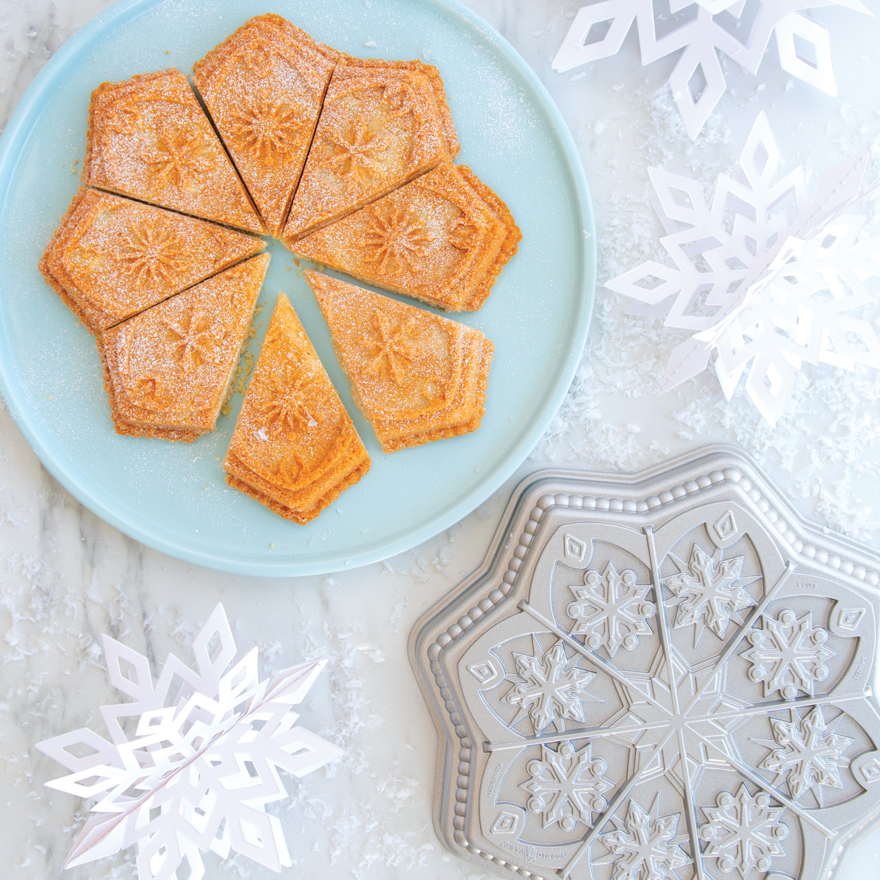 Sweet Snowflakes Shortbread Pan View 2