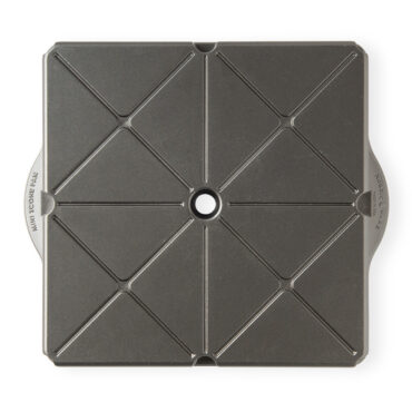 Nordic Ware aluminum mini scone pan with 8 triangular wedge-shaped cavities, natural silver finish