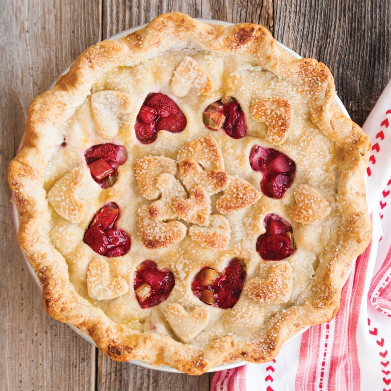 12 Inch Lattice & Hearts Reversible Pie Top Cutter View 2