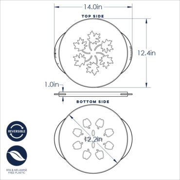 Nordic Ware aluminum pie top cutter with reversible leaves and apples design, silver finish, 12-inch diameter