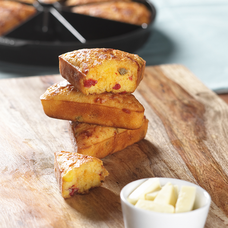 Visit Roasted Bell Pepper & Cheddar Cheese Cornbread Recipe