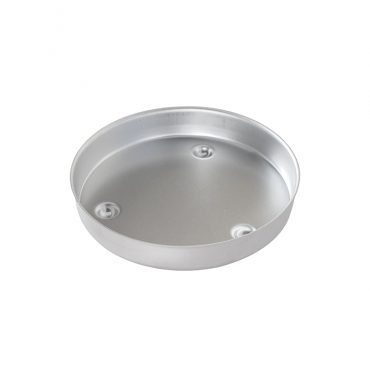 Nordic Ware aluminum kettle smoker drip tray, round with raised rim and drainage holes, silver finish