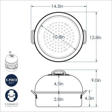 Indoor/Outdoor Kettle Smoker dimensional drawing