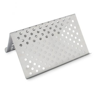 Nordic Ware aluminum grill tent with perforated venting holes and grease-catching ledge, silver finish