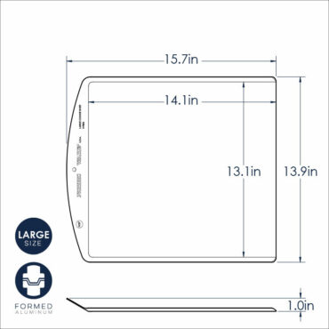 Nordic Ware Naturals aluminum cookie sheet, large rectangular baking pan with natural silver finish