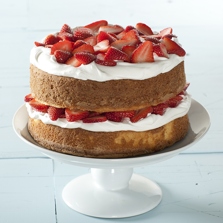 Visit Golden Layer Cake with Strawberries & Whipped Cream Recipe