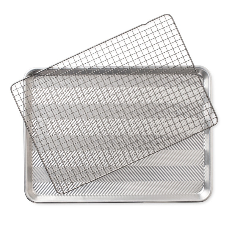 Prism Half Sheet Pan with Oven-Safe Nonstick Grid View 1