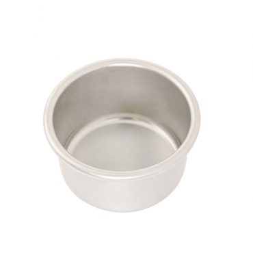 Nordic Ware aluminum 4-inch round layer cake pan, natural silver finish with straight sides
