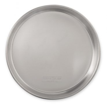 Nordic Ware Naturals aluminum 12-inch round cake pan with straight sides, natural silver finish