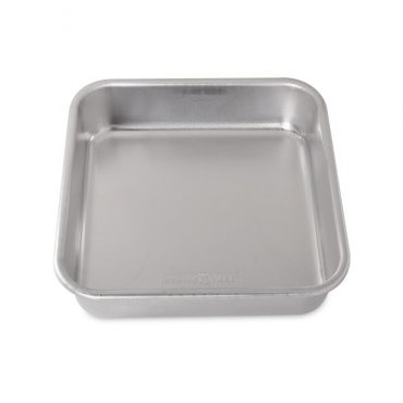 Nordic Ware aluminum square cake pan, 9-inch with straight sides and natural silver finish