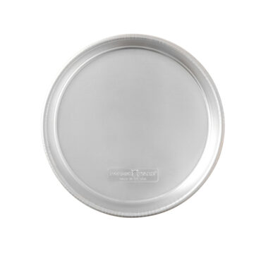Nordic Ware aluminum round cake pan, 9-inch diameter, natural silver finish with straight sides