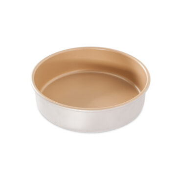 Nordic Ware aluminum round cake pan with nonstick coating, 9-inch diameter, natural silver finish