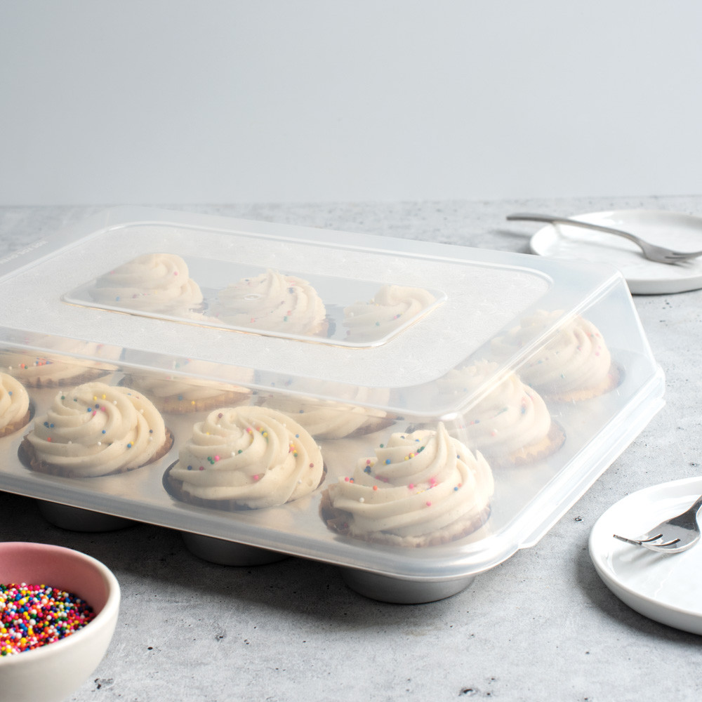 Naturals® 12 Cavity Muffin Pan with High-Domed Lid View 2