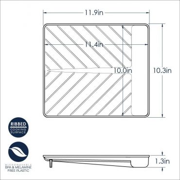 Nordic Ware aluminum slanted bacon tray with raised ridges and sloped design, natural silver finish