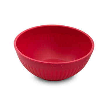 Nordic Ware red plastic microwave popcorn bowl with vented lid and white handle