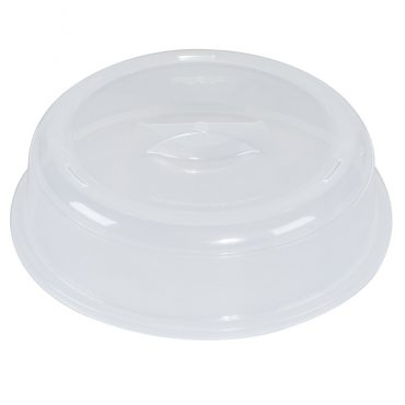 Nordic Ware 10-inch clear plastic spatter cover with center handle, dome-shaped microwave lid