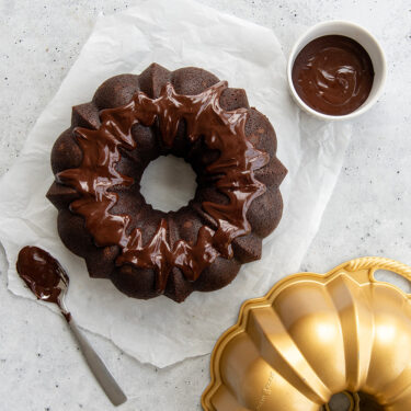 Visit Double Chocolate Bundt Cake with Espresso Chocolate Glaze Recipe