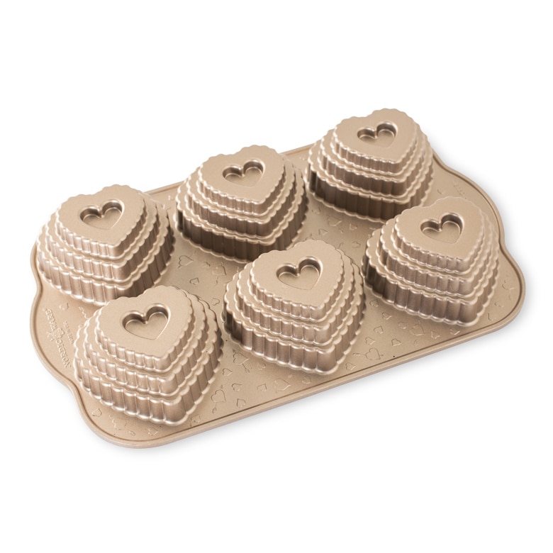 Tiered Heart Cakelet Pan View 1