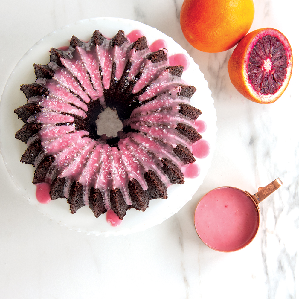 Visit Chocolate Olive Oil Bundt® Cake with Blood Orange Glaze Recipe
