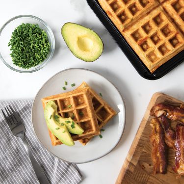 Visit Bacon, Cheddar and Chive Waffles Recipe