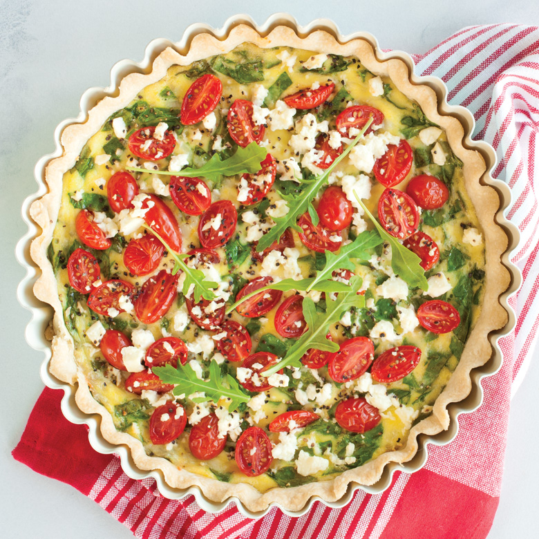 Visit Spinach, Tomato, and Feta Quiche Recipe