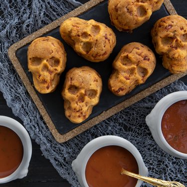 Visit Cheesy Tomato Skull Bread Recipe