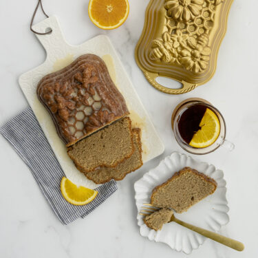 Visit Orange Black Tea Loaf Cake with Honey Citrus Glaze Recipe