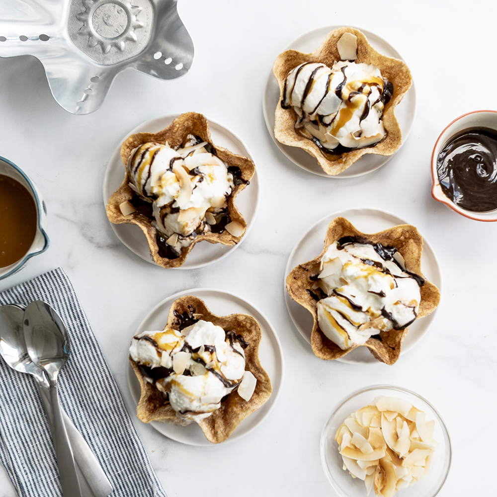 Visit Gluten Free Cinnamon Sugar Tortilla Ice Cream Bowls Recipe