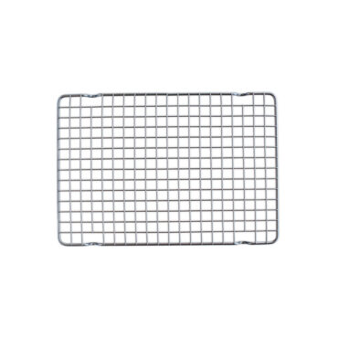 Nordic Ware chrome-plated steel quarter sheet cooling rack with crosshatch wire grid pattern