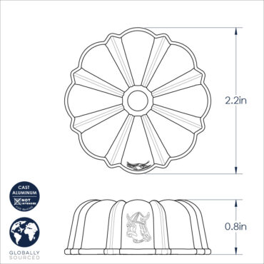 original bundt ornament technical drawing