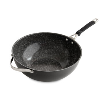 Nordic Ware Verde ceramic nonstick wok, 12-inch round with sloped sides, green exterior finish