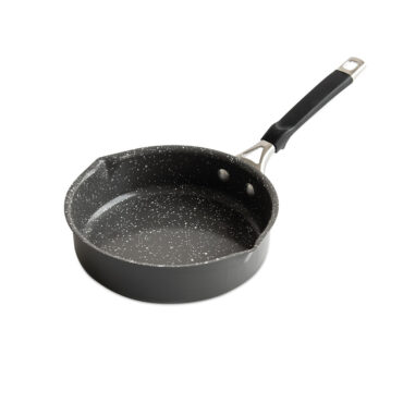 Nordic Ware Verde 8-inch skillet with green ceramic nonstick coating, angled view showing interior and handle