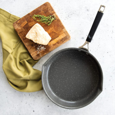 Nordic Ware Verde 10-inch ceramic nonstick skillet, round with black exterior and light interior coating