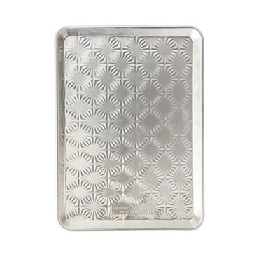 Nordic Ware Naturals aluminum half sheet pan with vintage starburst textured bottom