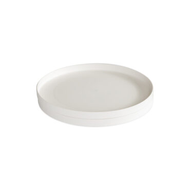 Nordic Ware aluminum meal plates with dividers, set of two stacked circular plates in natural silver finish