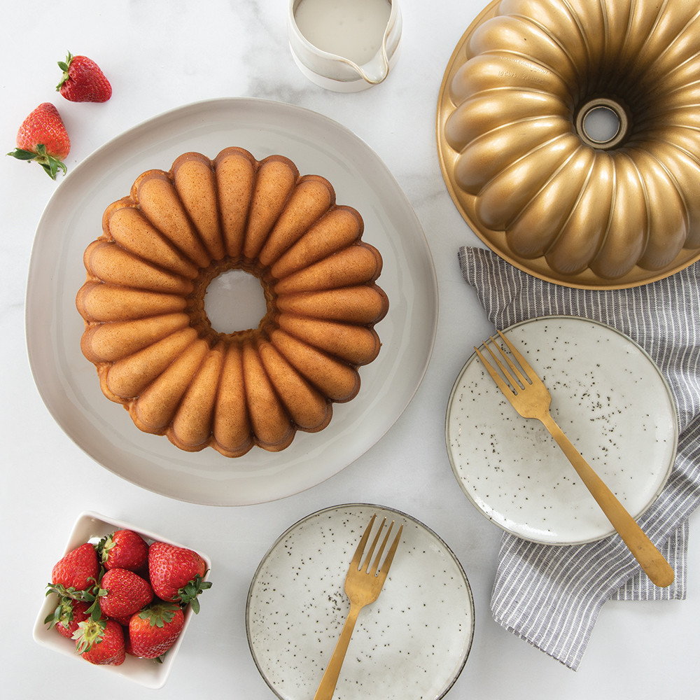 Elegant Party Bundt® Pan, Translucent Bundt Cake and Lemon Cake Mix View 2