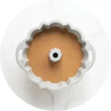 Fill pan 3/4 full and tap to remove air bubbles