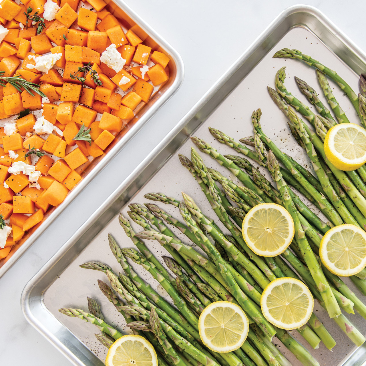 Naturals® 2 Piece Half Sheet & Quarter Sheet Pan Set View 2