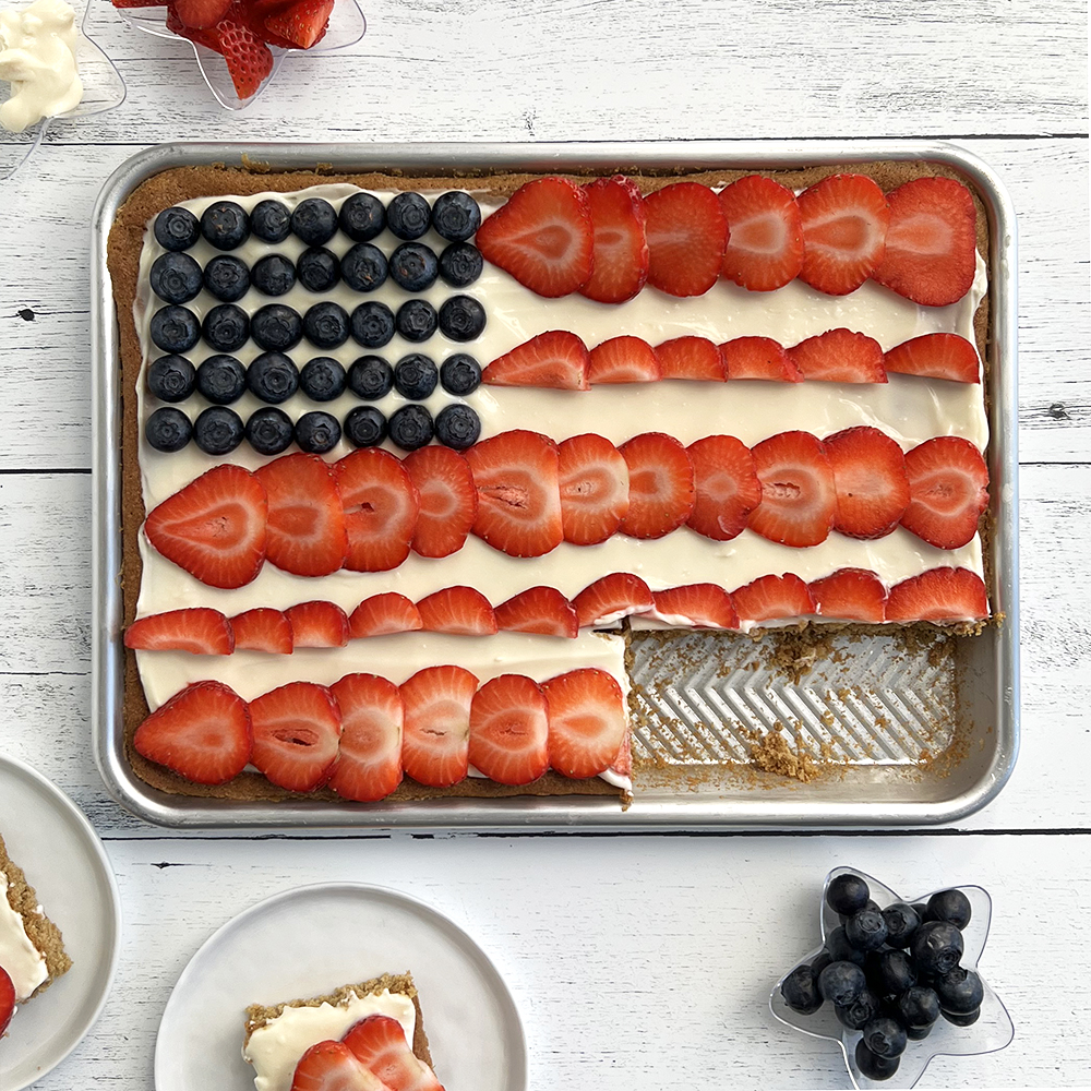 Visit Gluten Free Sheet Pan Flag Fruit Pizza Recipe