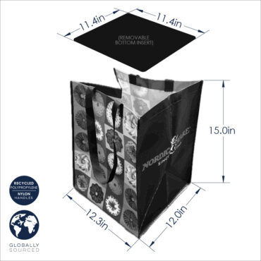 Dimensional Drawing of Bundt Tote Bag
