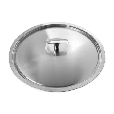 Nordic Ware 12-inch Basalt aluminum lid with black non-stick coating, round with fitted rim