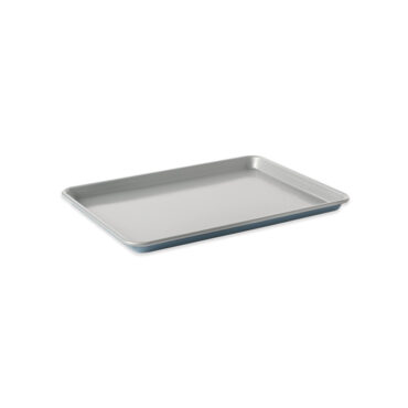 Nordic Ware Brilliant quarter sheet pan, rectangular aluminum baking pan with natural silver finish