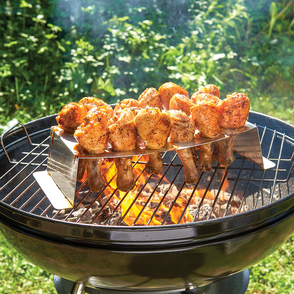 Chicken Leg & Jalapeño Grilling & Roasting Rack View 2
