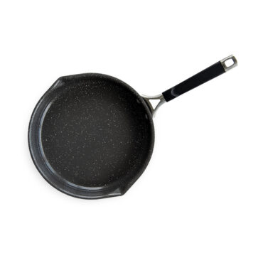 Nordic Ware 10-inch ceramic nonstick skillet interior, round with light green cooking surface and black rim